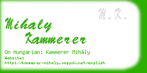 mihaly kammerer business card